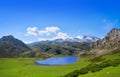 Ercina lake at Picos de Europa in Asturias Spain Royalty Free Stock Photo