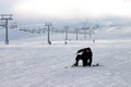 A Man skiing at Mount Erciyes ski area