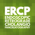 ERCP - Endoscopic Retrograde CholangioPancreatography acronym, concept background Royalty Free Stock Photo