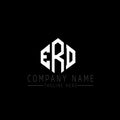 ERD letter logo design with polygon shape. ERD polygon and cube shape logo design. ERD hexagon vector logo template white and Royalty Free Stock Photo