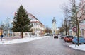 Erding, Germany, the Beautiful tower SchÃÂ¶ner Turm. Winter.