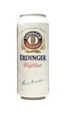 Erdinger german weissbier beer can isolated on white background