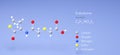 erdosteine molecule, molecular structures, mucolytic, 3d model, Structural Chemical Formula and Atoms with Color Coding