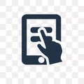 Ereader vector icon isolated on transparent background, Ereader