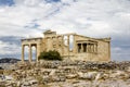 Erechteion temple on the Acropolis hill in Athens in Greece Royalty Free Stock Photo