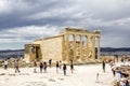 Erechteion temple on the Acropolis hill in Athens in Greece Royalty Free Stock Photo