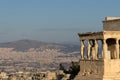 Erechteum temple and Caryatids, Acropolis, Athens, Greece Royalty Free Stock Photo