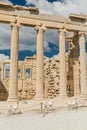 Erechtheion in Acropolis, Athens - Greece Royalty Free Stock Photo