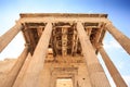 The Erechtheion is an ancient Greek temple on the north side of the Acropolis of Athens in Greece.