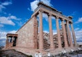 The Erechtheion is an ancient Greek temple on the north side of the Acropolis of Athens in Greece