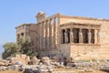 Erechtheion and Caryatids - Athens Royalty Free Stock Photo