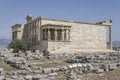 The Erechtheion ancient temple of the Acropolis in Athens, Greece