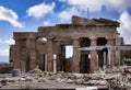 The Erechtheion (Athens, Greece) the ancient Greek temple held up by statues known as Caryatids Royalty Free Stock Photo