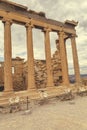 Erechtheion columns at the Acropolis 5 Royalty Free Stock Photo