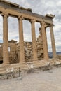 Erechtheion columns at the Acropolis Royalty Free Stock Photo