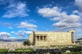 The Erechtheion or Erechtheum at the Acropolis in Athens dedicated to both Athena and Poseidon and the Porch of the Caryatids Royalty Free Stock Photo