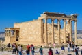 Erechtheion Erechtheum, an ancient Greek temple at Acropolis in Athens, Greece Royalty Free Stock Photo