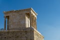 The Erechtheion or Erechtheum is an ancient Greek temple on the Acropolis of Athens in Greece Royalty Free Stock Photo