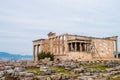 The Erechtheion or Erechtheum on Acropolis in Athens Greece Royalty Free Stock Photo