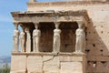 Erechtheion temple, Caryatid Porch on the Acropolis in Athens, Greece Royalty Free Stock Photo