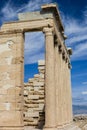 Pillars of the Erechtheion, part oft the Acropolis of Athens, Greece Royalty Free Stock Photo