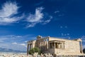 Pillars of the Erechtheion, part oft the Acropolis of Athens, Greece Royalty Free Stock Photo