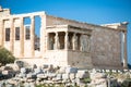 Erechtheion with Porch of the Caryatids Acropolis Athens, Greece Royalty Free Stock Photo