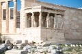 Erechtheion with Porch of the Caryatids Acropolis Athens, Greece Royalty Free Stock Photo