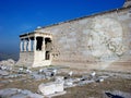 Erechtheion temple Acropolis in Athens with Caryatides, Greece Royalty Free Stock Photo