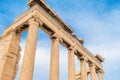 Porch of Caryatids statues at Erechtheion temple, Acropolis of Athens, Greece. Erechtheum is an ancient Greek Ionic Royalty Free Stock Photo