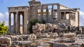 Erechtheion temple on Acropolis Hill, Athens Greece Royalty Free Stock Photo