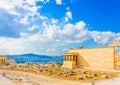 Erechtheion temple of Acropolis Royalty Free Stock Photo