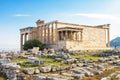 Erechtheion temple with Caryatid Porch on the Acropolis in Athens, Greece Royalty Free Stock Photo