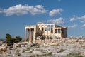 Erechtheion temple with Caryatid Porch on the Acropolis, Athens Royalty Free Stock Photo