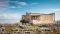 Erechtheion temple with Caryatid Porch on the Acropolis, Athens, Greece Royalty Free Stock Photo