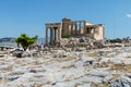 Erechtheion temple with Caryatid Porch on the Acropolis Royalty Free Stock Photo