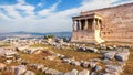 Erechtheion temple with Caryatid Porch, Athens, Greece Royalty Free Stock Photo