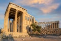 Erechtheion Temple Erechtheum with the Caryatids at the archaeological site of Acropolis in Athens, Greece