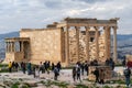 Erechtheion Temple Erechtheum with the Caryatids at the archaeological site of Acropolis