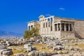 Erechtheum temple in Acropolis at Athens, Greece Royalty Free Stock Photo