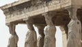 Erechthion caryatids at the acropolis in athens, greece Royalty Free Stock Photo