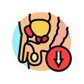 erectile dysfunction urology color icon vector illustration