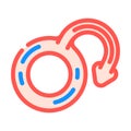 erectile dysfunction urology color icon vector illustration Royalty Free Stock Photo