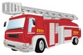 One red fire truck Royalty Free Stock Photo
