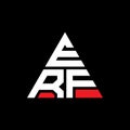 ERF triangle letter logo design with triangle shape. ERF triangle logo design monogram. ERF triangle vector logo template with red Royalty Free Stock Photo