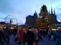 Erfurt bigest Christmas market, Germany.