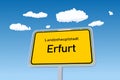 Erfurt city sign in Germany Royalty Free Stock Photo