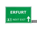 ERFURT road sign isolated on white