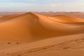 Erg Chebbi Sand dunes near Merzouga in the morning, Morocco Royalty Free Stock Photo