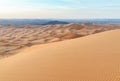 Erg Chebbi Sand dunes near Merzouga in the morning, Morocco Royalty Free Stock Photo